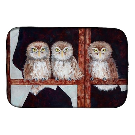 Carolines Treasures Carolines Treasures FHC1002DDM Owls by Ferris Hotard Dish Drying Mat FHC1002DDM